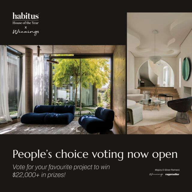 The Winnings x Habitus House of the Year People's Choice Competition is now open for voting! 

Vote for your favourite house from 20 of the most outstanding residential projects in the Asia-Pacific region to crown the 2024 winner.  By voting, you’ll also be in with the chance to win the Ultimate Design Hunter Prize Package worth over $22,000! 

With support from @winningappliances and @rogerseller, this year’s awards bring a fresh, boutique, and highly curated perspective to the world of residential design. 

Have your say and vote now! 

#HouseoftheYear #PeoplesChoice #VoteNow #Winnings #Habitus